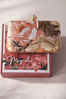 Salqin | Floral Printed Embroidery Clutch Bag, 4 of 7