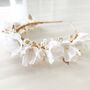 White Floral Bridal Crown, thumbnail 4 of 6