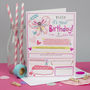 Personalised Girl's Birthday Keepsake Card, thumbnail 1 of 5