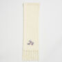 Forget Me Not Knitted Cream Scarf, thumbnail 6 of 6