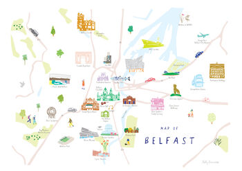 Map Of Belfast Art Print, 3 of 3