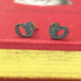 Black Heart Earrings, thumbnail 8 of 12