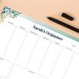 Personalised Painterly Floral A4 Weekly Desk Pad, thumbnail 2 of 2