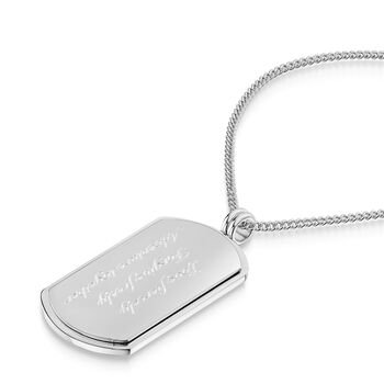 Large Dog Tag With Plate Stainless Steel, 4 of 6