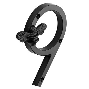 House Numbers With Bee In Black Finish, 11 of 12