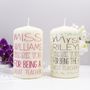 Personalised Thank You Candle For Teachers, thumbnail 1 of 9