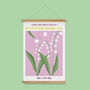 Personalised May Birth Flower Print, thumbnail 1 of 5
