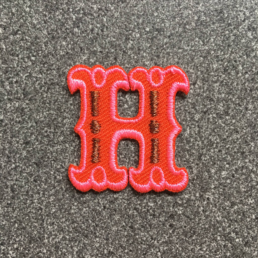 Letter H Alphabet Iron On Patch, 1 of 4