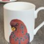 Red Lorry Parrot Print Illustrated Mug, thumbnail 1 of 4