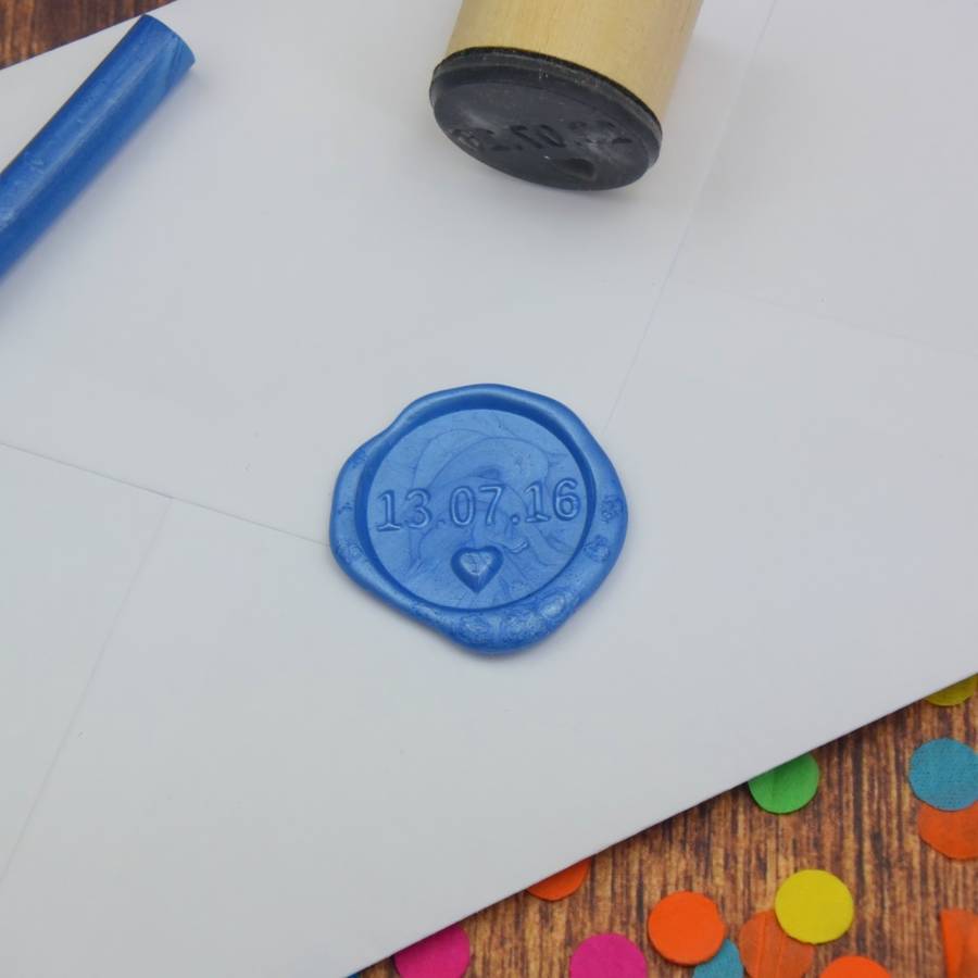 Personalised Date Wax Seal Stamp, 1 of 8
