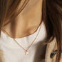 18ct Rose Gold Plated Kiss Necklace, thumbnail 1 of 4