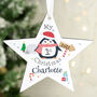 Personalised 1st Christmas Penguin Star Decoration, thumbnail 4 of 4