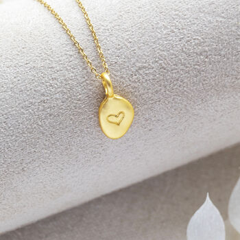 Organic Gold Plated Nugget Heart Pendant, 6 of 10
