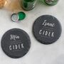 Personalised Coaster 'Bright Cider Life' Natural Slate, thumbnail 5 of 6