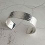 Personalised Silver And Sapphire Hammered Ladies Bangle, thumbnail 6 of 12