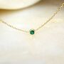 Emerald Solitaire On The Chain Neckace, thumbnail 2 of 3