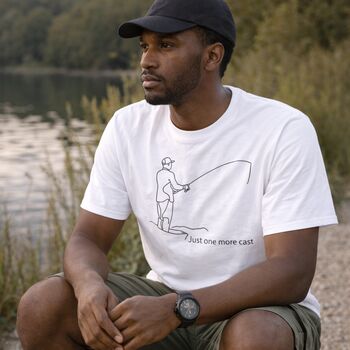 Just One More Cast Fishing T Shirt, 4 of 7
