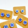 Stud Earrings With Forgetmenot Flowers In 10mm, thumbnail 5 of 12