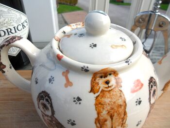 Two Cup Teapot In Cockerpoo Design, 9 of 12
