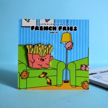 Cute French Fries Enamel Pin, 3 of 5