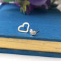 Sterling Silver Mismatched Heart Earrings, thumbnail 1 of 11