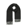 Slim And Short Fringed Cashmere Scarf Dark Evergreen, thumbnail 1 of 3