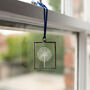 Dandelion Hand Engraved Glass Hanging Decoration, thumbnail 3 of 6