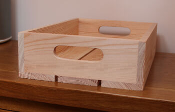Small Wooden Shallow Crate, 6 of 6