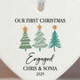 Personalised Heart Decoration For Engaged Couples First Christmas, thumbnail 5 of 5