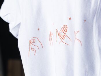 Kids Custom Sign Language Fingerspelling T Shirt, 3 of 6