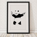 Banksy Panda Framed Print By The Binary Box | notonthehighstreet.com