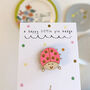 Smiley Ladybird Pin Badge, thumbnail 1 of 3