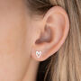 Thinking Of You Sterling Silver Heart Earrings, thumbnail 4 of 7