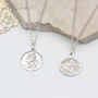 Sterling Silver St Christopher Necklace Mountain Scene, thumbnail 3 of 5