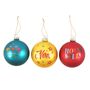 Christmas Glass Baubles Set Of Three, thumbnail 2 of 3