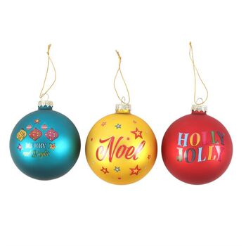 Christmas Glass Baubles Set Of Three, 2 of 3