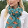 Personalised Fox Print Scarf, thumbnail 2 of 4
