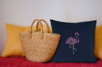 Flamingo Cushion Beginners Embroidery Kit, 2 of 4