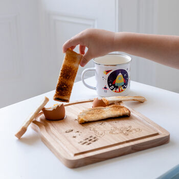 Personalised Space Themed Wooden Toast Chopping Board, 7 of 10