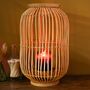 Hanging Rattan Lantern With Candle Holder, thumbnail 1 of 5