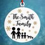 Christmas Stick Family Bauble Wreath, thumbnail 1 of 5