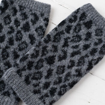 Leopard Knitted Wrist Warmers, 10 of 10