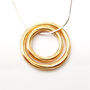 Twist Double Circle Pendant In Sterling Silver, thumbnail 2 of 7