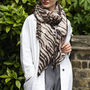 Personalised Zebra Print Heavy Weight Scarf, thumbnail 1 of 6