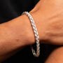 Mens Sterling Silver Wheat Chain Bracelet, thumbnail 1 of 8