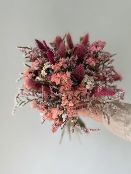 Blush Meadow Dried Flower Bouquet For Spring, 3 of 6