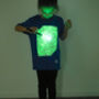 Children's Interactive Glow In The Dark T Shirt In Blue, thumbnail 3 of 6