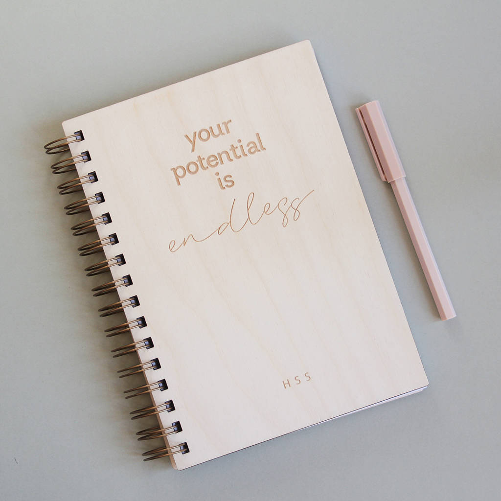 Personalised Wooden Journal By Fira Studio