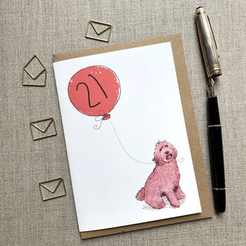 Personalised Labradoodle Birthday Card, 3 of 6