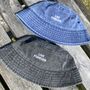 Personalised Slogan Vintage Denim Bucket Hat, thumbnail 10 of 12